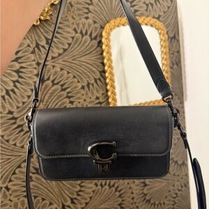 Coach Black Leather Shoulder Bag